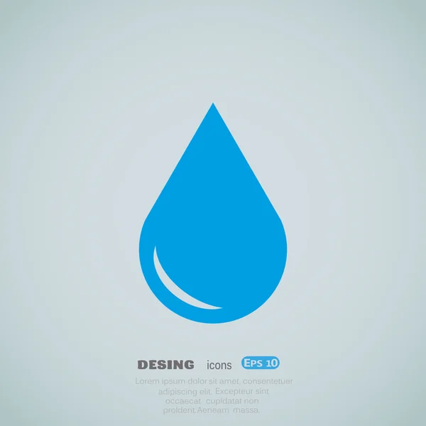 Liquid droplet web icon — Stock Vector