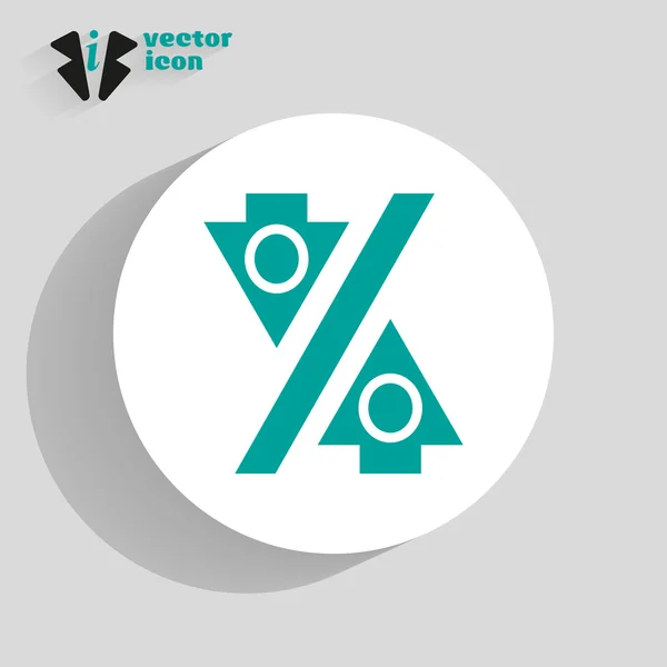 Percentage web pictogram — Stockvector