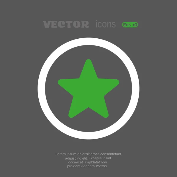 Icono estrella sobre fondo gris — Vector de stock