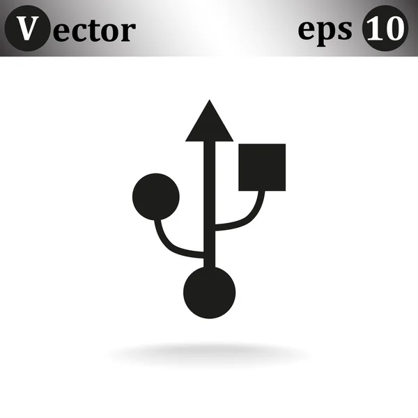 Usb icono web — Vector de stock