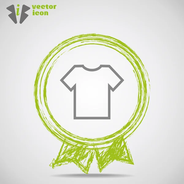 Ícone de camiseta simples — Vetor de Stock