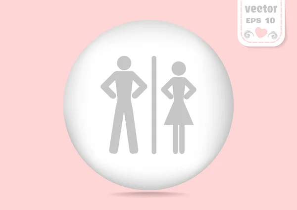 Icono hombre y mujer — Vector de stock