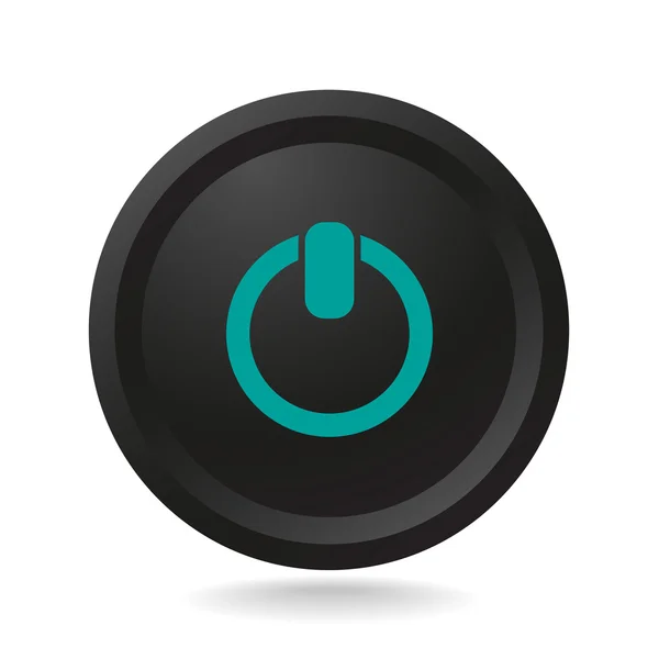 Icon button on black button — Stock Vector