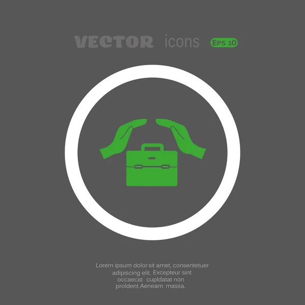 Pictogram werkmap web — Stockvector