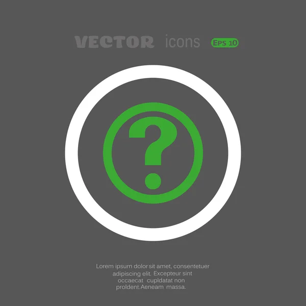 Vraag web pictogram — Stockvector