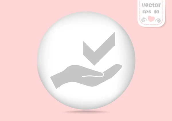 Check mark web icon — Stock Vector