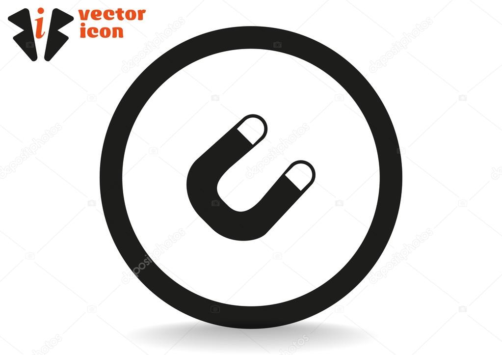 Magnet icon in black circle