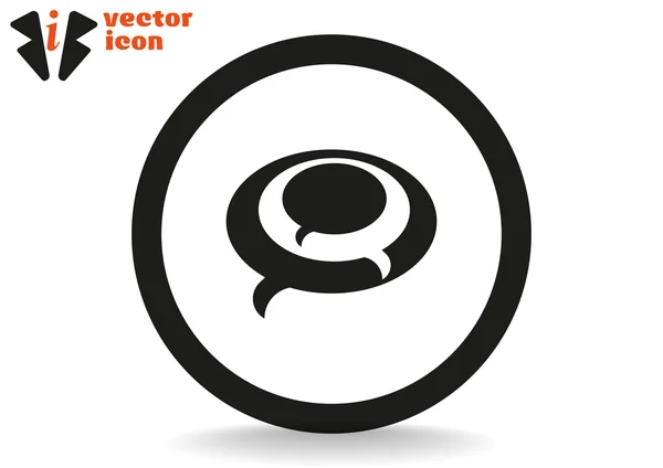 Abstract icon in black circle — Stock Vector