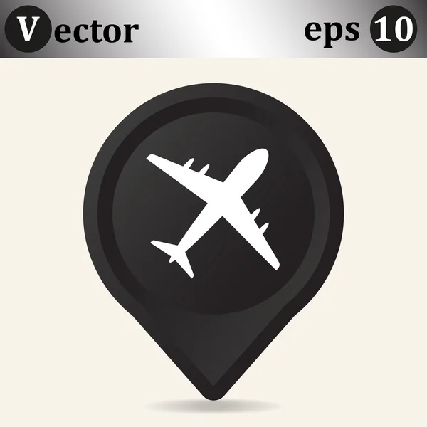 Ícone web de aeronaves — Vetor de Stock