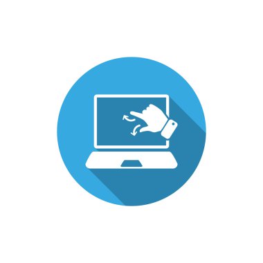 Dokunmatik ekranda dizüstü web simgesi