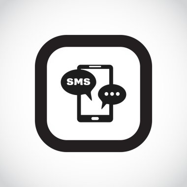 Sms ile akıllı telefon simgesi tion bubbles