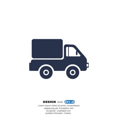 Simple truck web icon clipart