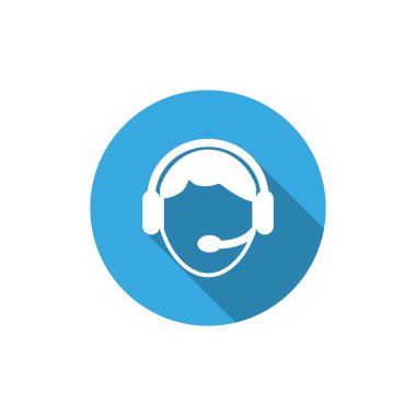 CallCenter operatör basit web simgesi