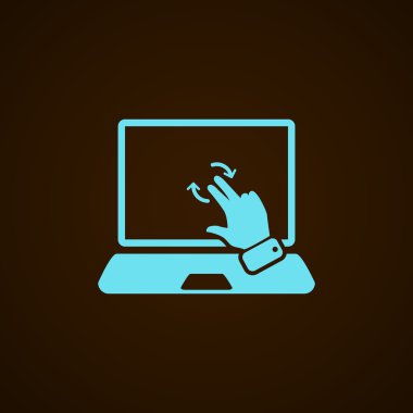 Dokunmatik ekranda dizüstü web simgesi