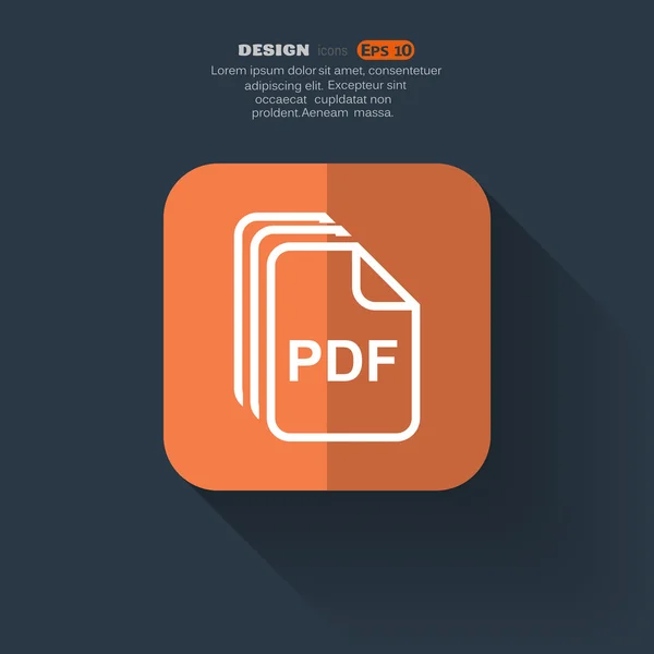 Files PDF simple web icon — Stock Vector