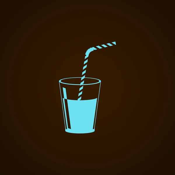 Κύπελλο με δροσιστικό ποτό εικονίδιο web — Διανυσματικό Αρχείο