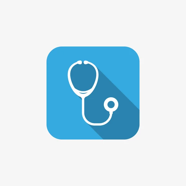 Stethoscope simple icône web — Image vectorielle