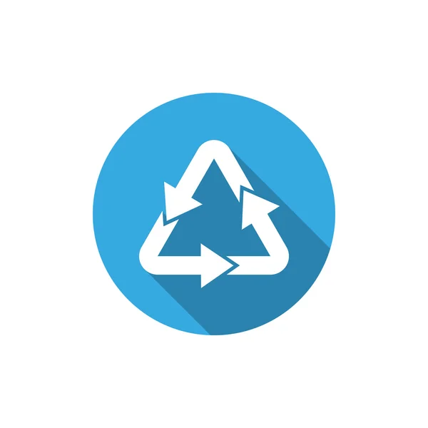 Thematische strategie inzake afvalrecycling symbool met pijlen — Stockvector
