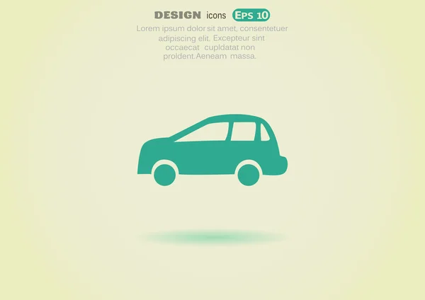 Icono web de coche simple — Vector de stock