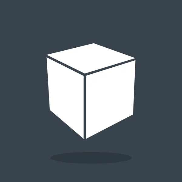 Ícone web cubo —  Vetores de Stock