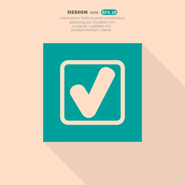 Marca de verificación icono web — Archivo Imágenes Vectoriales