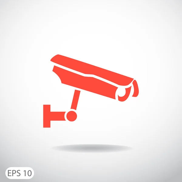 Firma CCTV, icona web — Vettoriale Stock