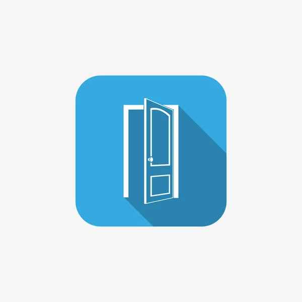 Opened door web icon — Stock Vector