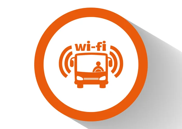 Bus wi-fi icono web — Archivo Imágenes Vectoriales