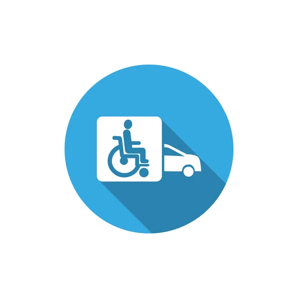 Handicap in auto-pictogram — Stockvector