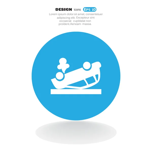 Gebroken auto web pictogram — Stockvector