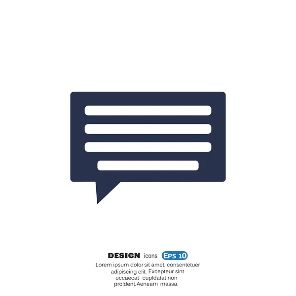 Dialog Blase Web-Symbol, Umriss Vektor Illustration — Stockvektor