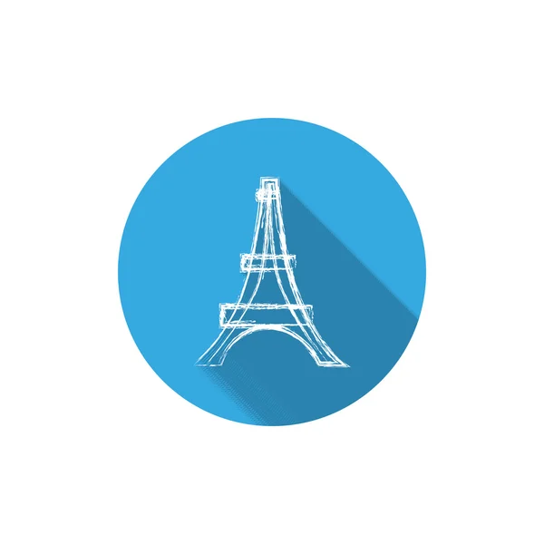 Torre Eiffel, ícone da Web — Vetor de Stock