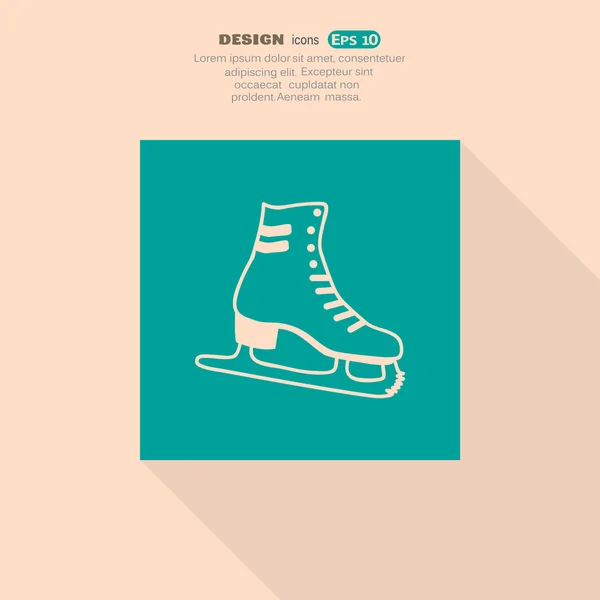 Patines icono web — Vector de stock