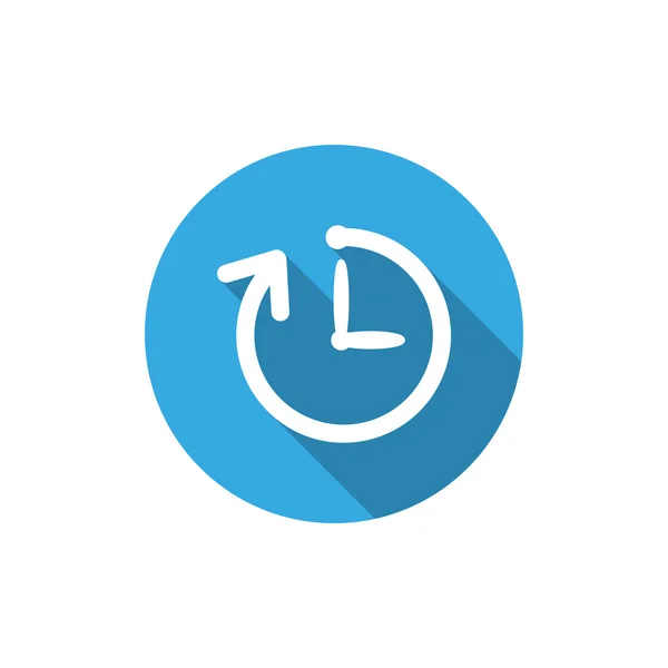 Relógio simples com ícone de seta arredondada —  Vetores de Stock