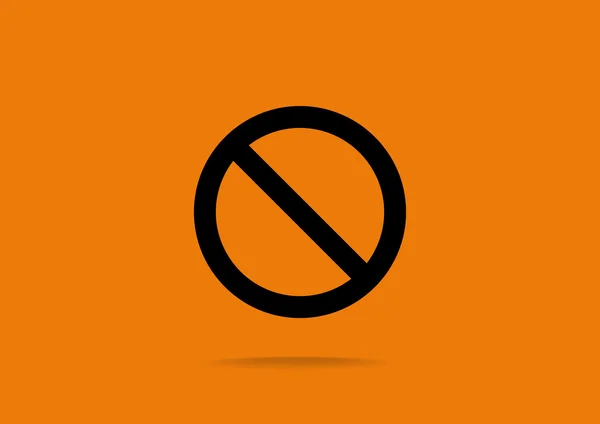 Prohibition sign web icon — Stock Vector