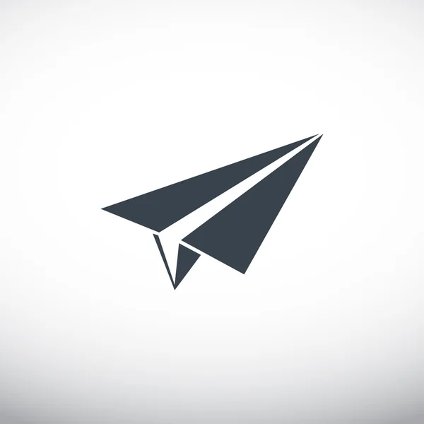 Avión de papel, icono Web — Vector de stock