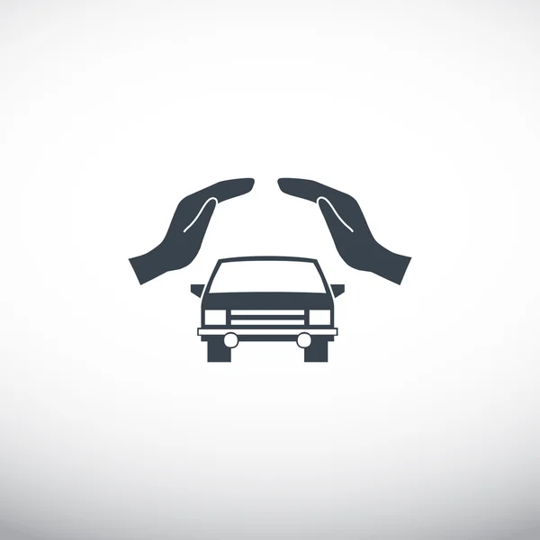 Autó biztosítási pókháló ikon — Stock Vector