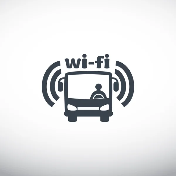 Wi-fi im Busschild — Stockvektor