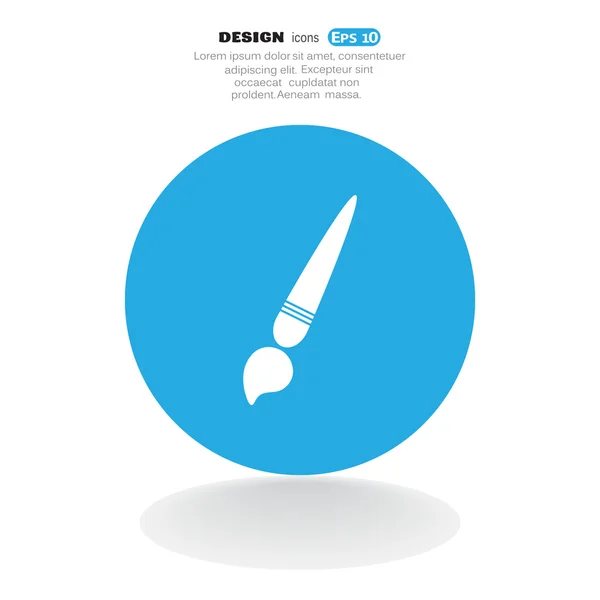 Cepillo simple icono web — Vector de stock