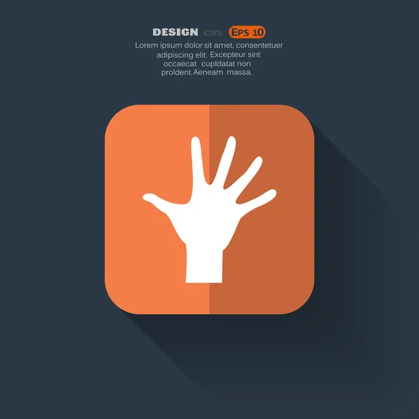 手掌摊开 web 图标 — 图库矢量图片