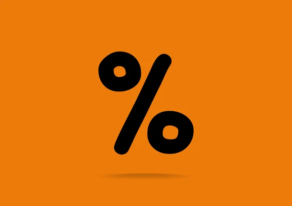 Eenvoudige procentsymbool pictogram — Stockvector