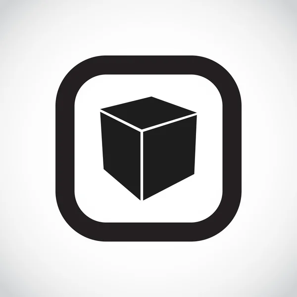 Icono de cubo negro — Archivo Imágenes Vectoriales