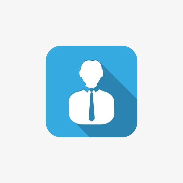 Icône web silhouette homme d'affaires — Image vectorielle