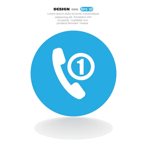 Llamada telefónica icono web — Vector de stock