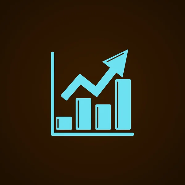 Zakelijke grafiek pictogram — Stockvector