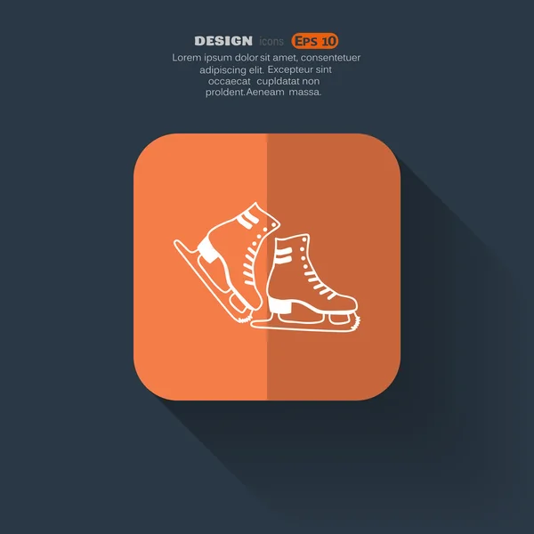 Skates Web-Ikone — Stockvektor