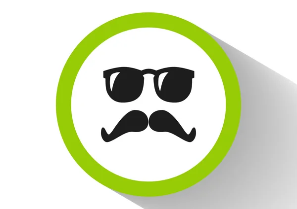 Lunettes rétro et icône moustache — Image vectorielle