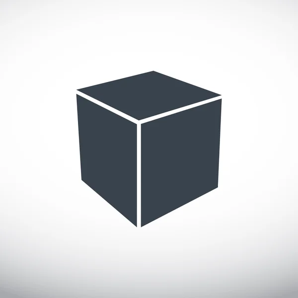 Простой иконка куба — стоковый вектор