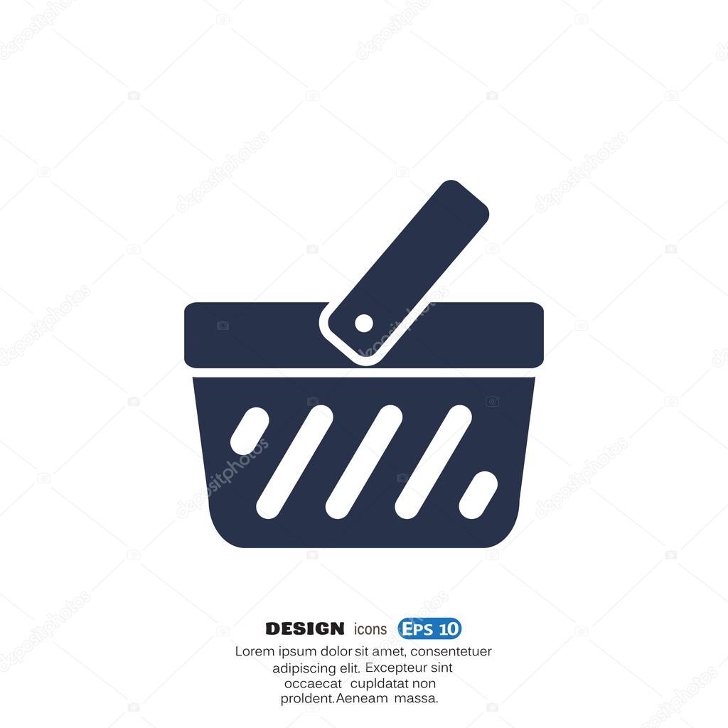 Shopping cart simple web icon