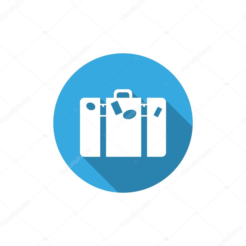 Tourist suitcase simple web icon